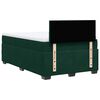 vidaXL Pat box spring cu saltea, verde &icirc;nchis, 120x190 cm, catifea