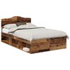 vidaXL Cadru de pat Lemn vechi 135 x 190 cm Lemn de pin masiv