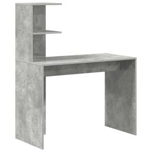 vidaXL Birou Gri din beton 102 x 50 x 124 cm Lemn prelucrat