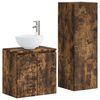 vidaXL Set de mobilier pentru baie 2 buc. Stejar fumuriu