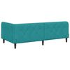 vidaXL Cadru de pat colțar cu headboard Turcoaz 90 x 190 cm Catifea