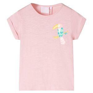 vidaXL Tricou pentru copii, roz deschis, 116