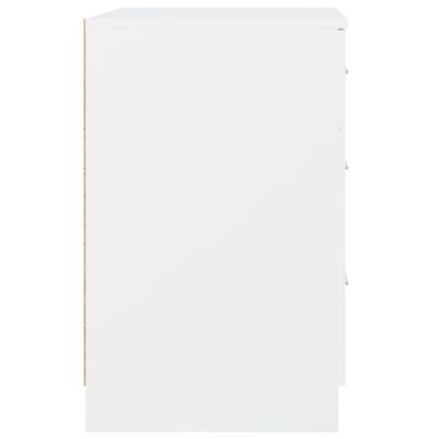 vidaXL Noptieră, alb, 40x40x63 cm, lemn compozit