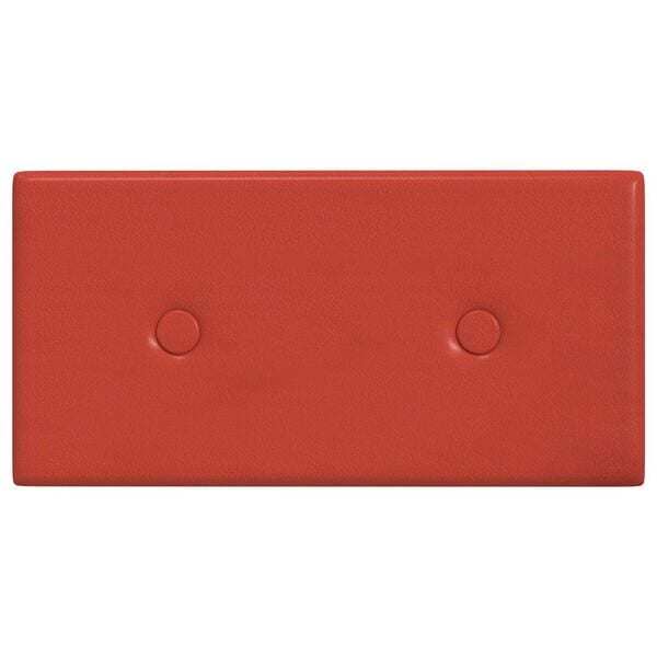 vidaXL Panouri de perete 12 pcs Roșu 30 x 15 cm Piele artificială