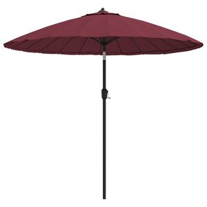 vidaXL Umbrelă soare de exterior, st&acirc;lp aluminiu, roșu bordo, 250 cm