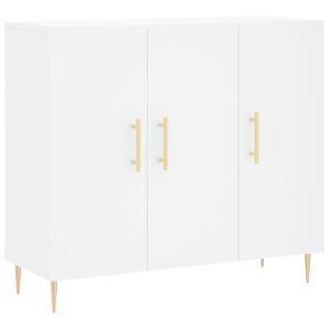 vidaXL Dulap, alb, 90x34x80 cm, lemn compozit