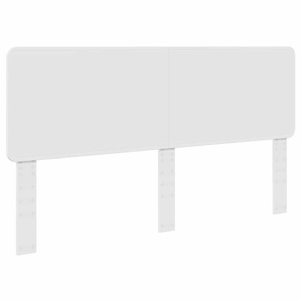 vidaXL Tăblie cap cu headboard Alb Lucios 180 cm Lemn compozit