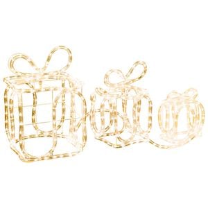 vidaXL Decorațiune Crăciun cutii de cadou 180 leduri interior/exterior