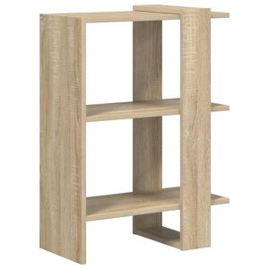 vidaXL Raft pentru cărți 2 niveluri 52 x 25 x 71,5 cm Lemn prelucrat