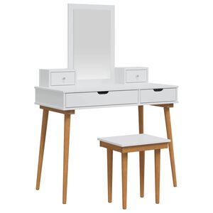 vidaXL Set de Dressing FAUSKE 5 buc. Alb 100 x 50 x 143 cm