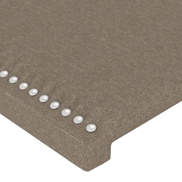 vidaXL Tăblie de pat gri taupe 90x5x118/128 cm, material textil