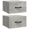 vidaXL Noptiere de perete, 2 buc., gri beton, 35x35x20 cm