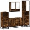 vidaXL Set de mobilier de baie 4 piese Lemn prelucrat de stejar afumat