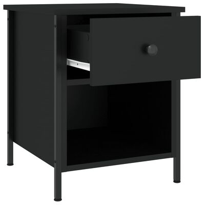 vidaXL Noptiere, 2 buc., negru, 40x42x50 cm, lemn compozit