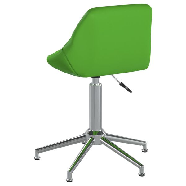 vidaXL Scaun de masă pivotant, verde, piele ecologică