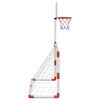 vidaXL Set fotbal și baschet pentru copii cu mingi, 98x50x70 cm