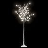 vidaXL Pom de Crăciun, 156 LED-uri, alb rece, 1,5 m, salcie, int./ext.