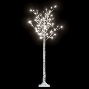 vidaXL Pom de Crăciun, 156 LED-uri, alb rece, 1,5 m, salcie, int./ext.