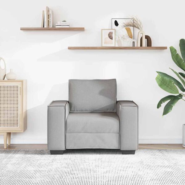 vidaXL Canapea fotoliu gri nor, 100x78x84 cm, material textil
