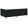 vidaXL Cadru de pat colțar cu headboard Negru 90 cm x 190 cm Catifea