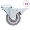 vidaXL Roți pivotante cu gaură pentru șurub, 8 buc., 50 mm