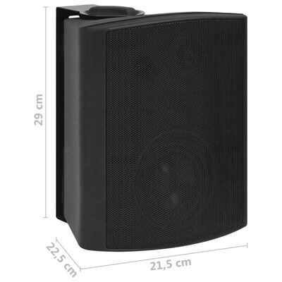 vidaXL Boxe stereo de perete, interior/exterior, 2 buc. negru, 120 W