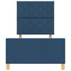vidaXL Cadru de pat cu headboard albastru 90 x 190 cm țesătură