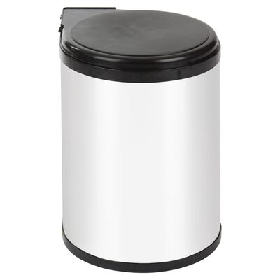 Practo Home Coș de gunoi încorporat 14 L, alb și negru