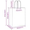 vidaXL Pungi de h&acirc;rtie 250 buc cu m&acirc;nere roz 18x8x22 cm
