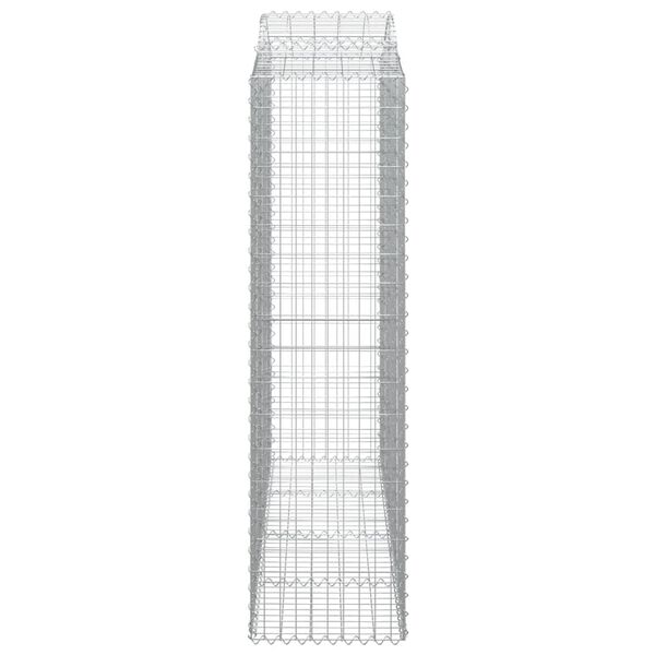 vidaXL Coș gabion arcuit, 200x50x180/200 cm, fier galvanizat