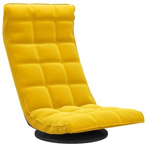 vidaXL Scaun de podea pivotant, galben, catifea