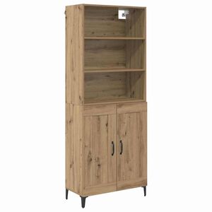 vidaXL Bufet 2 pcs stejar artizanal Lemn compozit