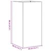 vidaXL Jardinieră alb 40x40x80 cm Oțel laminat la rece