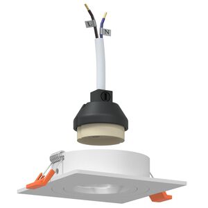 vidaXL Spotlights 6 pcs Alb 9 x 9 x cm Aluminiu