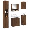 vidaXL Set de mobilier pentru baie cu sertar 5 pcs Stejar &icirc;nchis