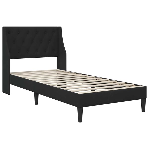 vidaXL Cadru de pat cu headboard Negru 80 x 200 cm Catifea