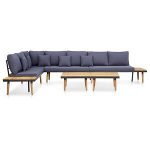 vidaXL Set mobilier de grădină cu perne 7 locuri lemn masiv de acacia