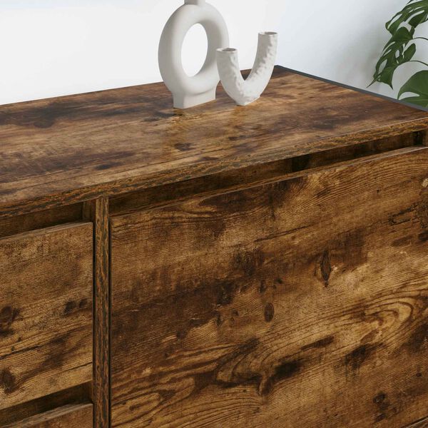 vidaXL Cabinet TV Stejar fumuriu 100 x 36 x 49.5 cm Lemn compozit