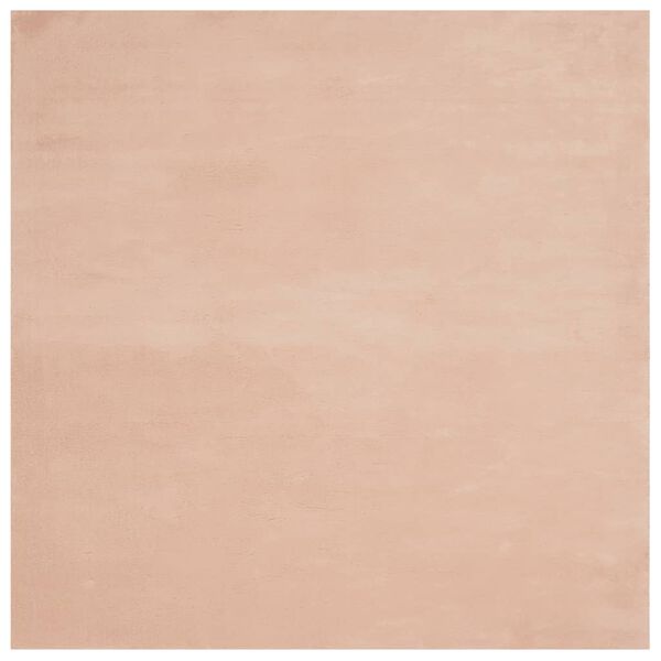 vidaXL Covor HUARTE, fir scurt, moale și lavabil, roz pudră, 200x200cm