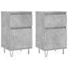 vidaXL Servante, 2 buc., gri beton, 40x35x70 cm, lemn prelucrat