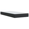 vidaXL Pat box spring cu saltea, negru, 90x200 cm, piele ecologică
