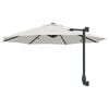 vidaXL Parasol de Grădină Nisipiu 248 x 248 x 148 cm Poliester și oțel