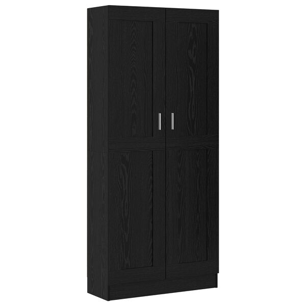 vidaXL Dulap pentru cărți Stejar Negru 82,5 x 30,5 x 185 cm