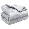 vidaXL Duvet de iarnă Argintiu 200 x 135 cm Satin și Microfibra