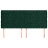 vidaXL Tăblie de pat verde &icirc;nchis 200x7x118/128 cm catifea