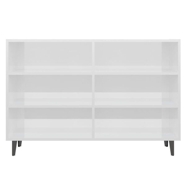 vidaXL Servantă, alb extralucios, 103,5x35x70 cm, PAL