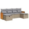vidaXL Set canapele de grădină cu perne, 6 piese, bej, poliratan
