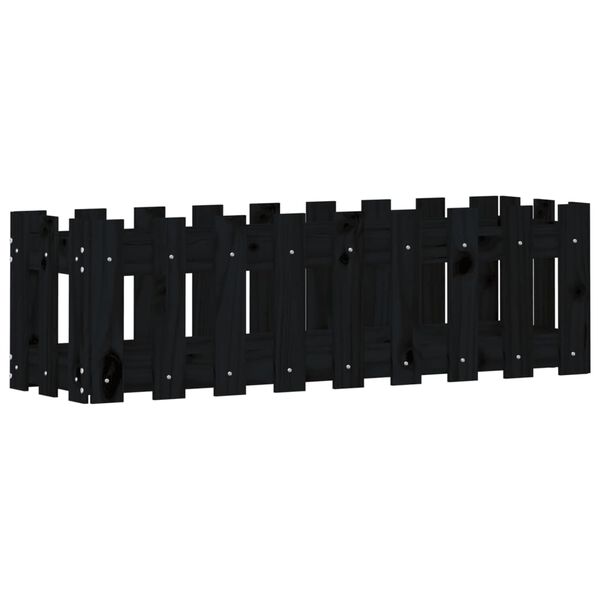 vidaXL Pat &icirc;nălțat grădină design gard 100x30x30 cm lemn de pin tratat