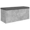 vidaXL Bancă de depozitare, gri beton, 102x42x45 cm, lemn prelucrat