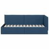 vidaXL Cadru de pat colțar cu headboard albastru 90 x 200 cm Catifea